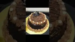 chocolate truffle cake simple easy cake design 🫰👍😋#trend #viral