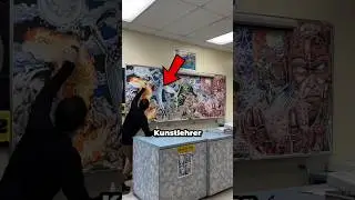 Er machte das Kunstwerk seiner Sch&uuml;ler kaputt?! 😳