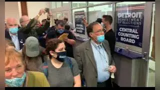 #stopthecount Trump supporters causing chaos in #Detroit