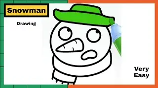 Drawing Of A Snowman And Colour It | How To Draw A Snowman Easy | Easy Drawing | Drawing Steps 101