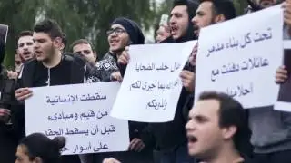 EMU - Syrian Students Solidarity Protest For Aleppo (Remeber Us)  16-12-2016