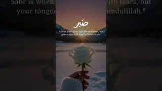 Sabr is when your eyes fill with tears, but your tongue still says 