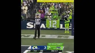 can't blame the announcer on that one Rams vs. Seahawks