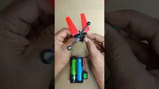 Tiny Vibration Motor Powered by Dual-Wing Drone Propeller #tech #ScienceProject #drone