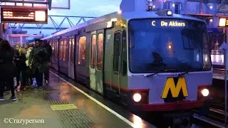 RET Metro SG2 (5238-5245) vertrek Capelle Centrum op lijn C naar De Terp!! - in kleur & grijs beeld