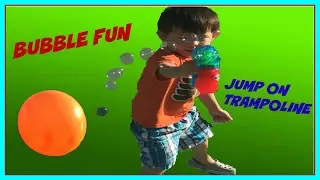Bubble Fun Trampoline Fun Activity for Kids Bubble Machine Family Fun Playtime Hermais Baby
