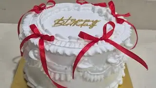 Trending satin lace bow cake 🎂 |Trending cake| 