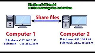 How to Transfer Files From PC to PC | How To Connect Two Computers and Share Files using Lan Cable