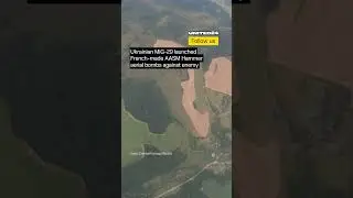 Ukrainian MiG-29 Launches French-made AASM Hammer Aerial Bombs Against Enemy #warinukraine #aviation