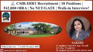 CSIR-IHBT Recruitment | 18 Vacancies | No NET/GATE | Freshers Eligible #job #jobs #himachalpradesh