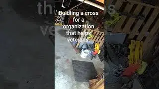 building a cross for Warriors Rest. look them up (Rested_Warriors on IG) #diy #chainsaw #hasqvarna