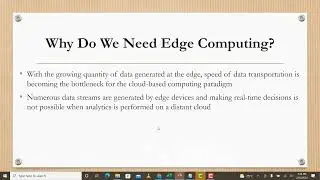 IoT Course Lecture 6: Cloud - Edge and Fog based IoT architecture