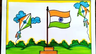 Republic Day Drawing / Republic Day Poster Drawing / Happy Republic Day Drawing Easy / 26th January 