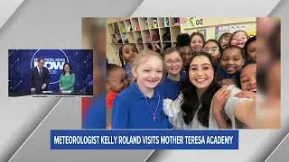 Meteorologist Kelly Roland Visits Mother Teresa Academy