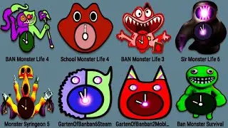 BAN Monster Life 4 Update, School Monster 4, BAN Monster Life 3, Sir Ban Monster 6,Syringeon,Banban6