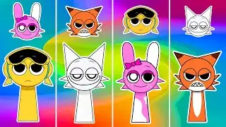 Sprunki Face Match Puzzle! Can You Pair Yellow, Pinky & Fox Correctly? 🧩🔥 | Funny Sprunki Animation