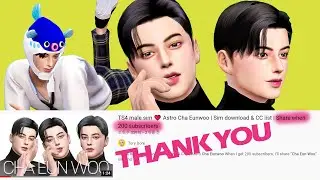 Astro Cha Eunwoo❤️ 차은우 | ⬇️Download Sim& CC list | TS4 create a male sim