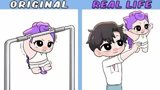 Pull ups Challenge! - Jinu x Rumi The Cat | Original vs Plush Toys | KPop Demon Animation