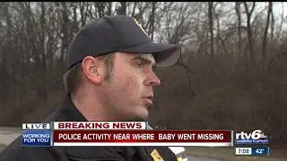 Police activity near where baby went missing