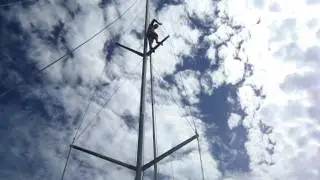 Rickface Backflip from the mast of Silver in Onetangi Bay