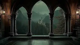 Cinematic Cozy Hut Rainy Window View | Warm Light, Gentle Rain & Wind Ambience for Sleep & Study