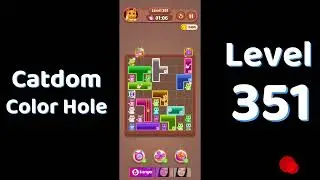 Catdom Level 351 walkthrough | Color Hole 🐱🕳️| Solutionguruji