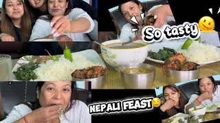 Nepali Feast Mukbang 🍛 Chicken Curry, Rajma & Aloo Tama Ko Jhol
