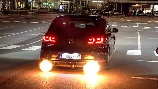 Sportscars Revving at Crazy Night Meet ! 700HP M4, TTE700 RS3, 2 Step Golf 6 GTI, Akrapovic M2,...