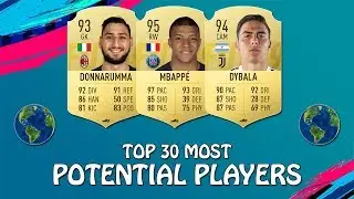 FIFA 19 | TOP 30 MOST POTENTIAL PLAYERS  | CARRER MODE | w/ Mbappe, Dybala & Donnarumma