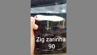 pesca noturna  de tra&iacute;ra na isca   artificial  Zig zarinha 90