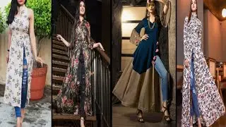 Stylish Front open kurti with jeans | front slit kurti design with jeans | side slit kurti design |