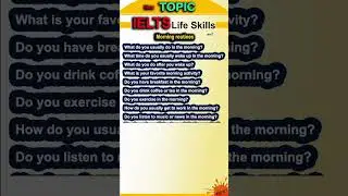 Morning routine - IELTS Life Skills A1