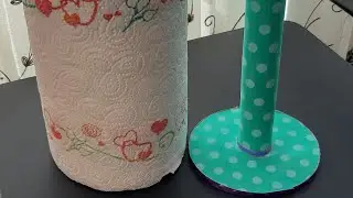 DIY2 min craft paper roll holder made of paper tubes and 2 CDs