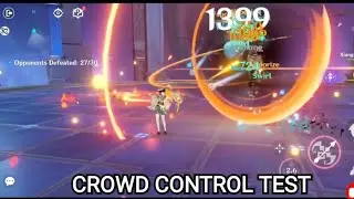 Genshin impact 3.1 - Venti Elemental Burst Crowd Control Test
