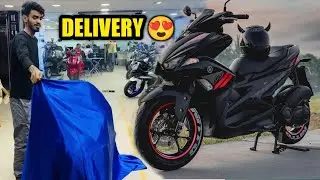 yamaha aerox 155 | Finaly Taking delivery | aerox 155 black colour | Sameer Pathan | Hindi Vlog