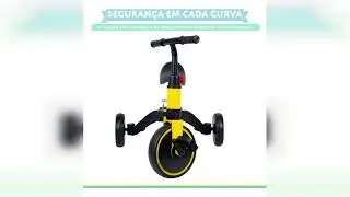 Review: Bicicleta Triciclo Andador Equil&iacute;brio 4 Em 1 MSP KIDS Cor Amarelo