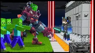  HORROR ZOMBIE 🧟APOCALYPSE VS SECURITY BASE In Minecraft