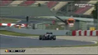 F1 2013 Barcelona testing - Mark Webber flying lap [Day1]