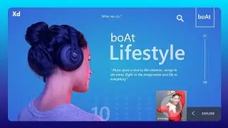 Headphones Web UI Design Tutorial For Beginners | Learn UI UX Designing In Adobe XD