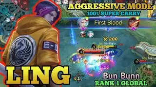 Top global Ling - build terbaru Ling - RTX Mobile Legends #mlbb #topgloballing