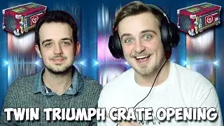 40 NEW TRIUMPH CRATE WARS WITH MY TWIN BROTHER! | Rocket League