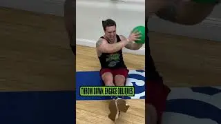 Medicine Ball Abs and Obliques Workout for a Stronger Core! 💪🏻👽 #shorts