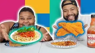 KEE KAM AND THE FAM DECIDES WHAT PRISSY P EATS FOR DINNER|FISH & SPAGHETTI| mukbang
