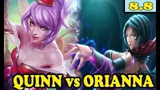 QUINN MID VS ORIANNA Full Gameplay - S8 LOL 8.8 - LolLap