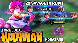 #wanwantopglobal&nbsp;#wanwanbestbuild SAVAGE & MANIAC! Wanwan [ Top Global Wanwan 2021 ] 슬퍼ғɪʀᴀɴ - MLBB