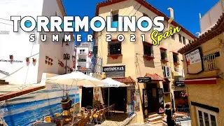 Torremolinos Old Town to Beach Latest Update July Summer 2021 Costa del Sol | M&aacute;laga, Spain [4K UHD]
