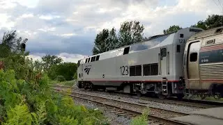 Amtrak 63 The Maple Leaf at Merritt Trail Pedestrian RR Crossing