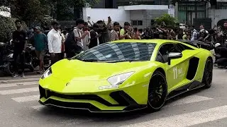 supercars in bangalore 🔥| BULL RUN-2024 bangalore 🇮🇳🔥 | lamborghini drive 🐂🏎️ |