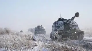 Russian artillery exercise