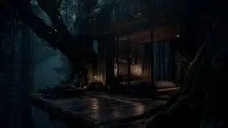 Night Thunder Rain on Tin Roof ⛈️ | ASMR for Fast Sleep & Calm Mind